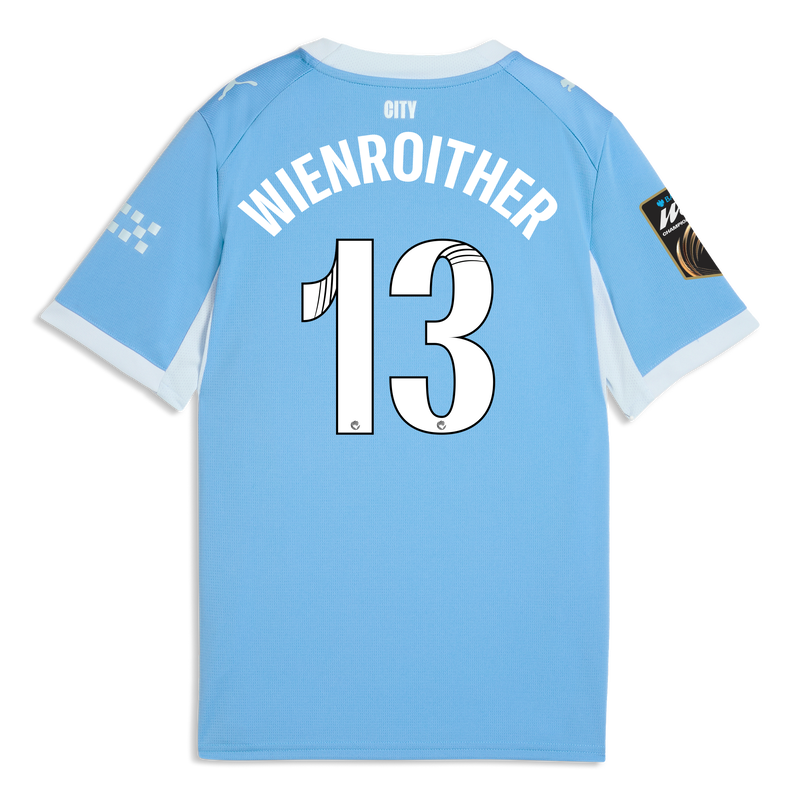 Kids' Man City Home Jersey 2026/27 With WIENROITHER 13 Printing  blue-icy blue - Check out all Manchester City t-shirts online