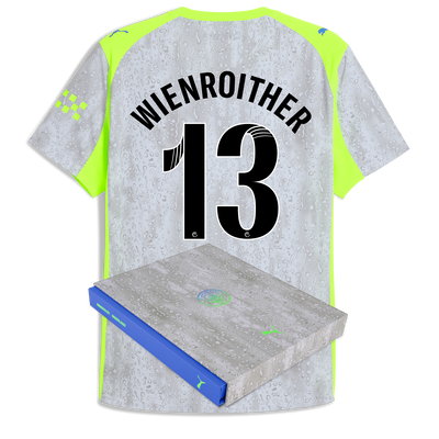 Manchester City Third Authentic Jersey 2025/26 With WIENROITHER 13 Printing in Gift Box