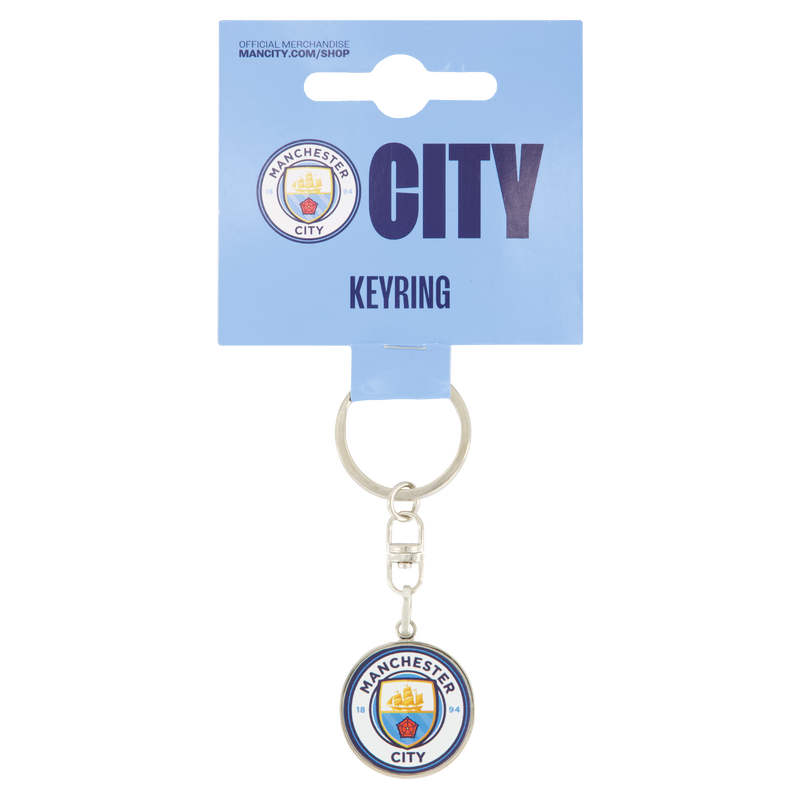MCFC FW CREST CIRCLE KEYRING - blue