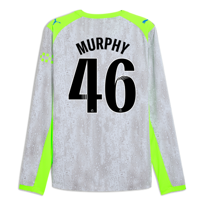 Manchester City 2025/26 Authentic Derde Shirt met lange mouwen met bedrukking van MURPHY 46 Printing