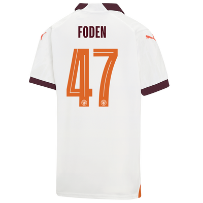 Kids' Manchester City Away Jersey 2023/24 with FODEN 47 printing