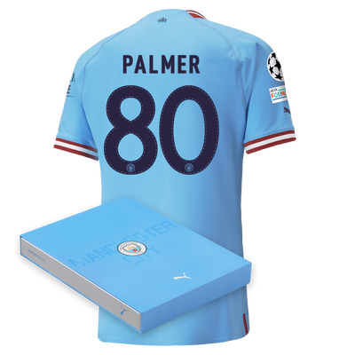Manchester City Authentic Home Jersey 2022/23 with PALMER 80 printing in Gift Box