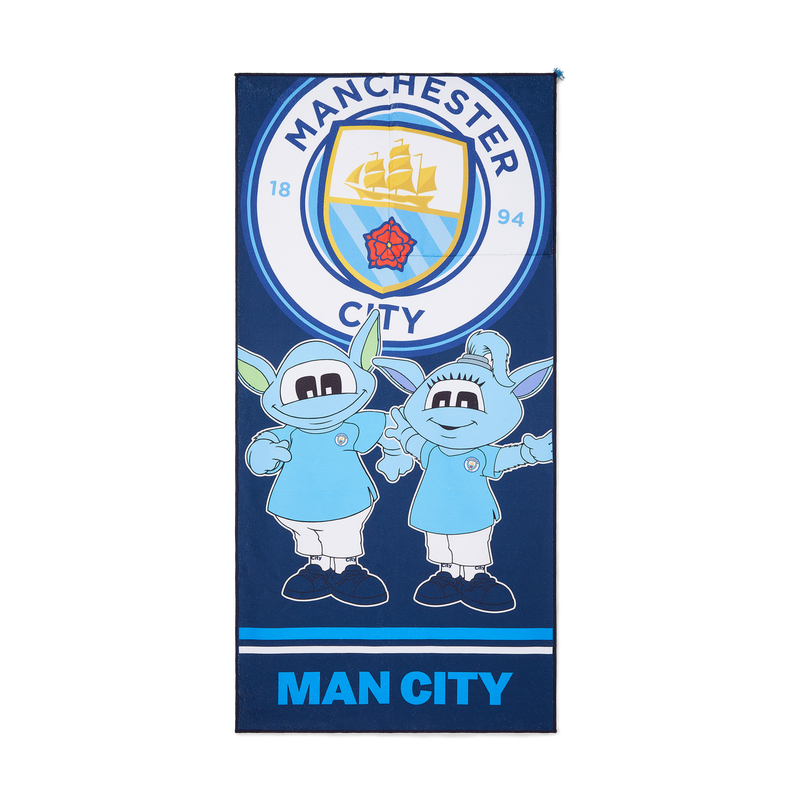 MCFC FW MASCOT BEACH TOWEL AND BAG - navy