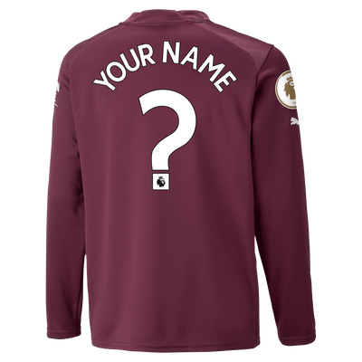 Kids' Manchester City Goalkeeper Jersey 2022/23 Long Sleeve with custom printing