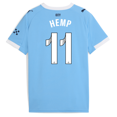 マンチェスター・シティ 2025/26 キッズ ホームユニフォーム（ HEMP 11プリント付き）
