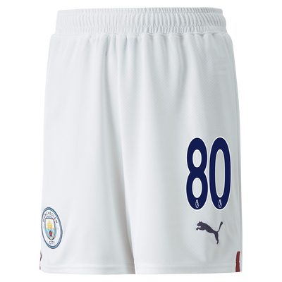 Kids' Manchester City Football Shorts 2022/23 with #80