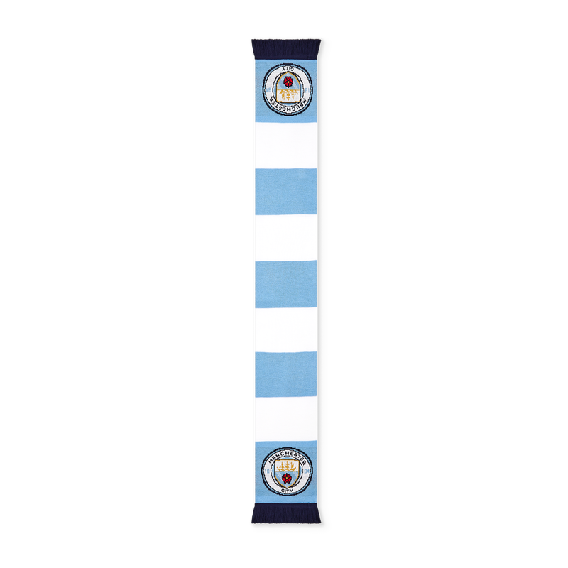 MCFC FW CREST 9 BAR SCARF - blue