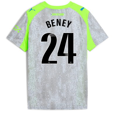 Kids' Manchester City Third Jersey 2025/26 With BENEY 24 Printing