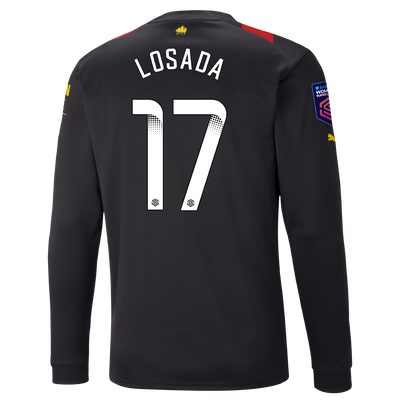 Manchester City Away Jersey 2022/23 long sleeve with LOSADA 17 printing