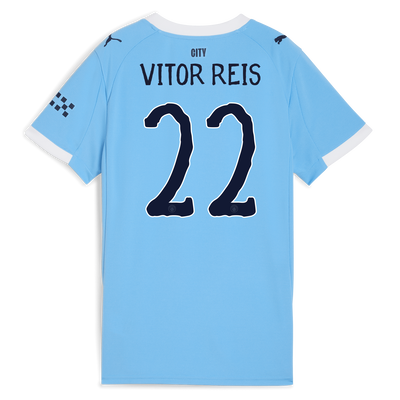 Women's Manchester City Home Jersey 2025/26 With VITOR REIS 22 Printing