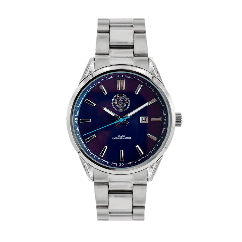 MCFC CHUNKY METAL WATCH - silver