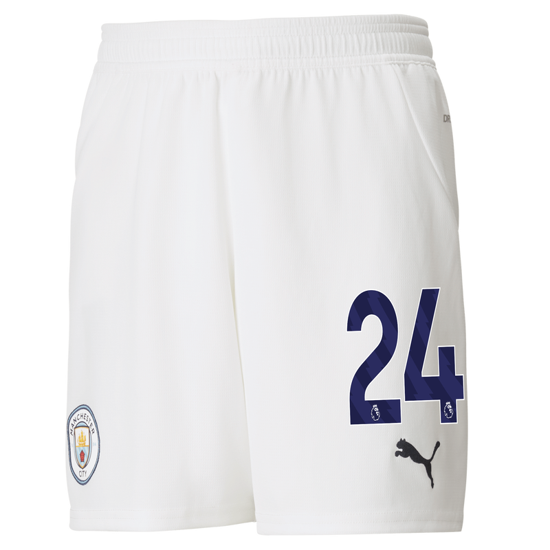 Man City Football Shorts 24/25 with #24 white - Check out all Manchester City shorts online - Official Manchester City FC store