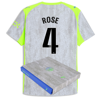 Manchester City Third Authentic Jersey 2025/26 With ROSE 4 Printing in Gift Box