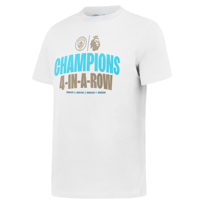 Manchester City 'Four In a Row' Premier League Victory Tee 2023/24
