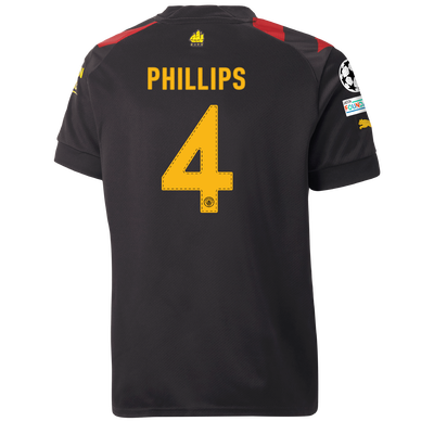 Kids' Manchester City Away Jersey 2022/23 with PHILLIPS 4  printing