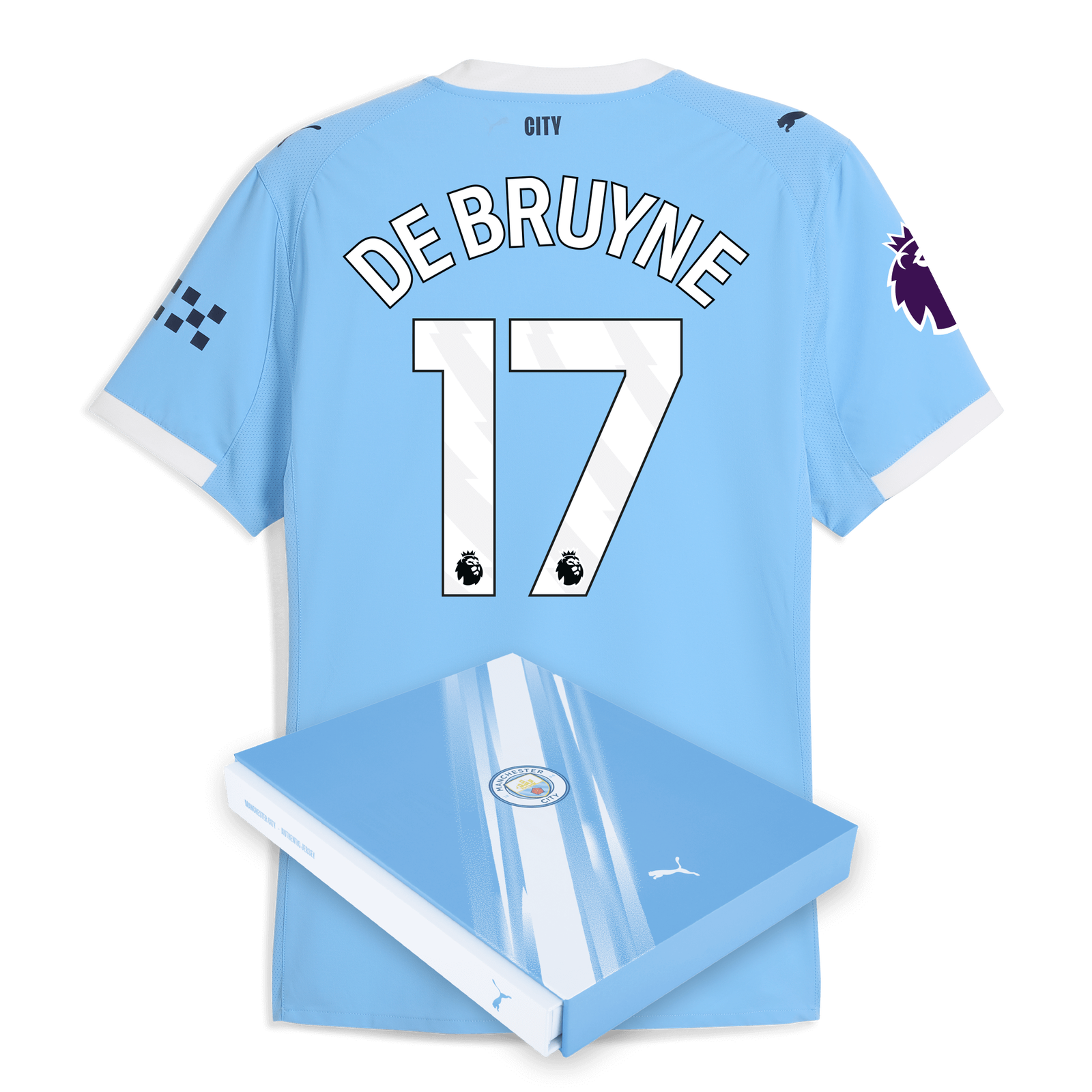 Manchester City Home Authentic Jersey 2025/26 With DE BRUYNE
