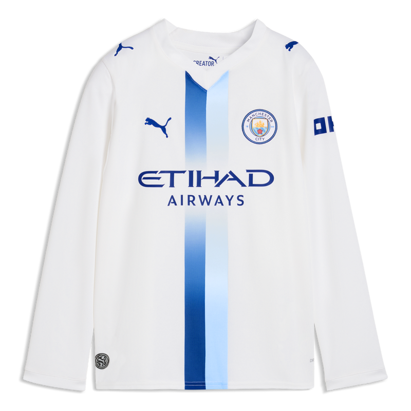 MCFC RP KIDS THIRD JERSEY LS - PUMA White-Blazing Blue