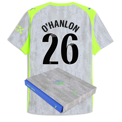 Manchester City Third Authentic Jersey 2025/26 With O'HANLON 26 Printing in Gift Box