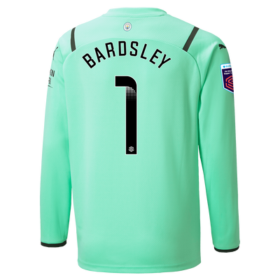 Kids Manchester City Goalkeeper Shirt 21/22 with Karen Bardsley printing