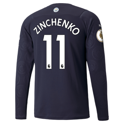 Manchester City 3rd Shirt Long Sleeve 21/22 with Oleksandr Zinchenko printing