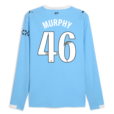 Manchester City Authentiek Thuisshirt 2025/26 met lange mouwen en MURPHY 46 bedrukking