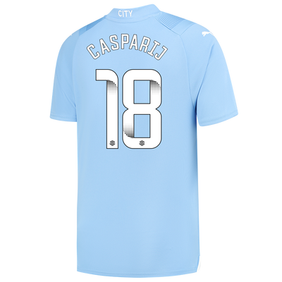Manchester City Home Jersey 2023/24 with CASPARIJ 18 printing