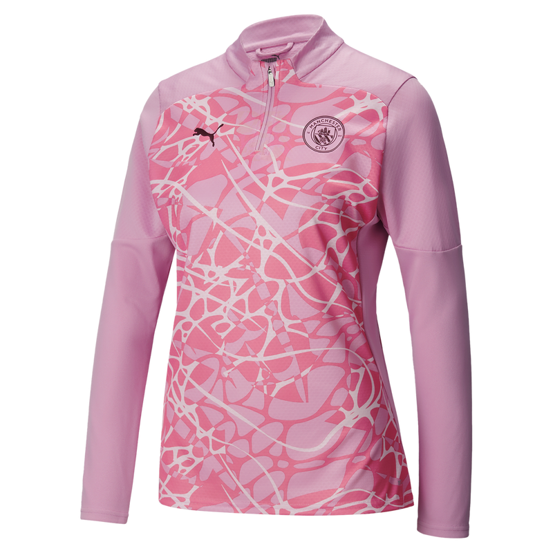 MCFC MW WMNS PREMATCH 1/4 ZIP TOP - pink icing