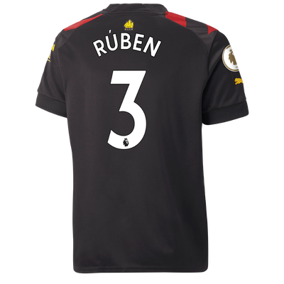 Kids' Manchester City Away Jersey 2022/23 with RÚBEN 3 printing