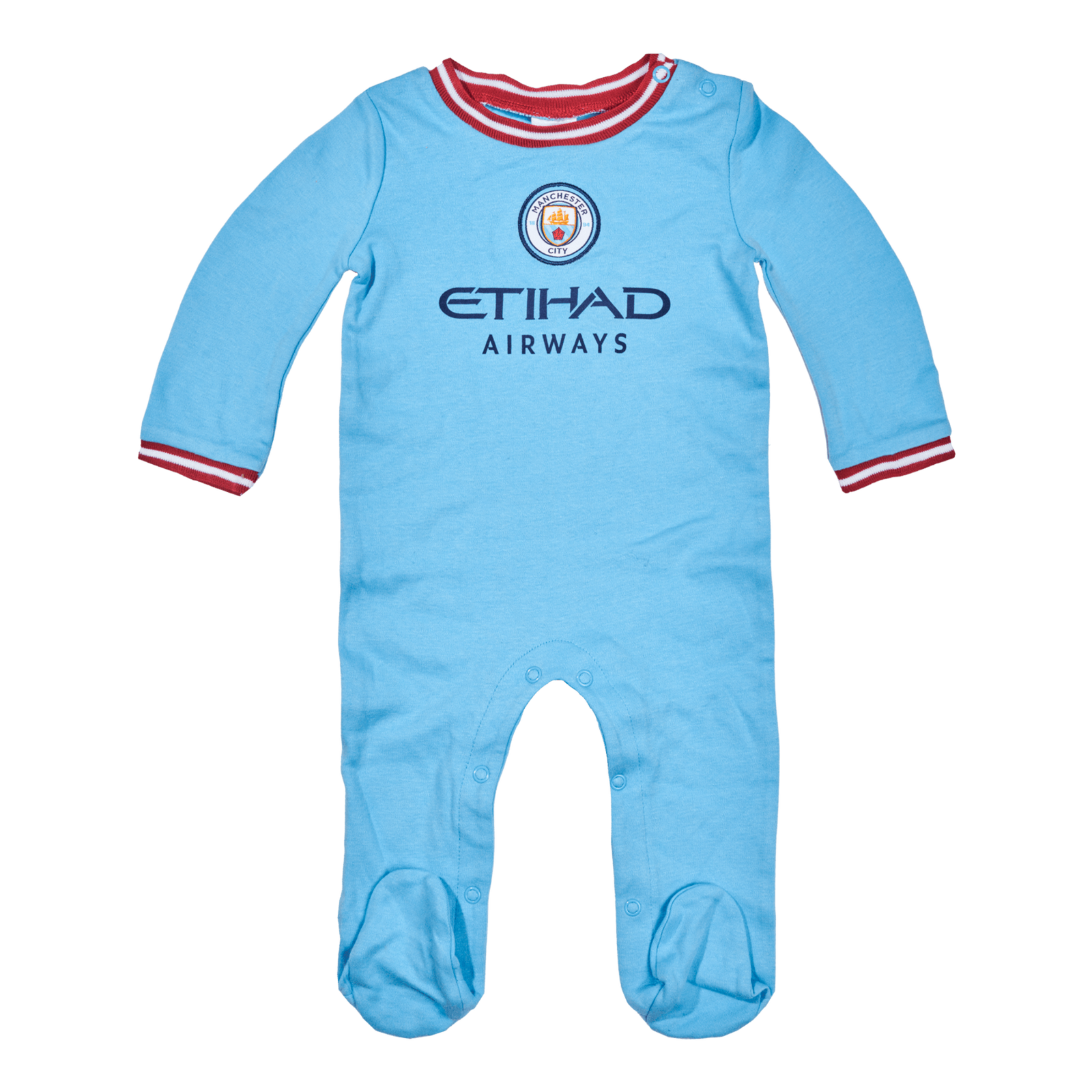 Manchester City Baby Home Sleepsuit Official Man City Store