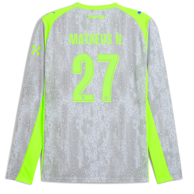 Manchester City Third Jersey 2025/26 Long Sleeve With MATHEUS N. 27 Printing