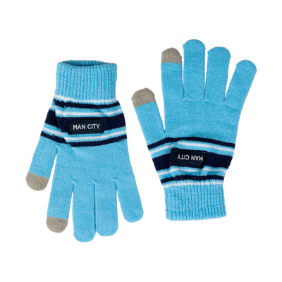 Manchester City Stripe Texting Gloves