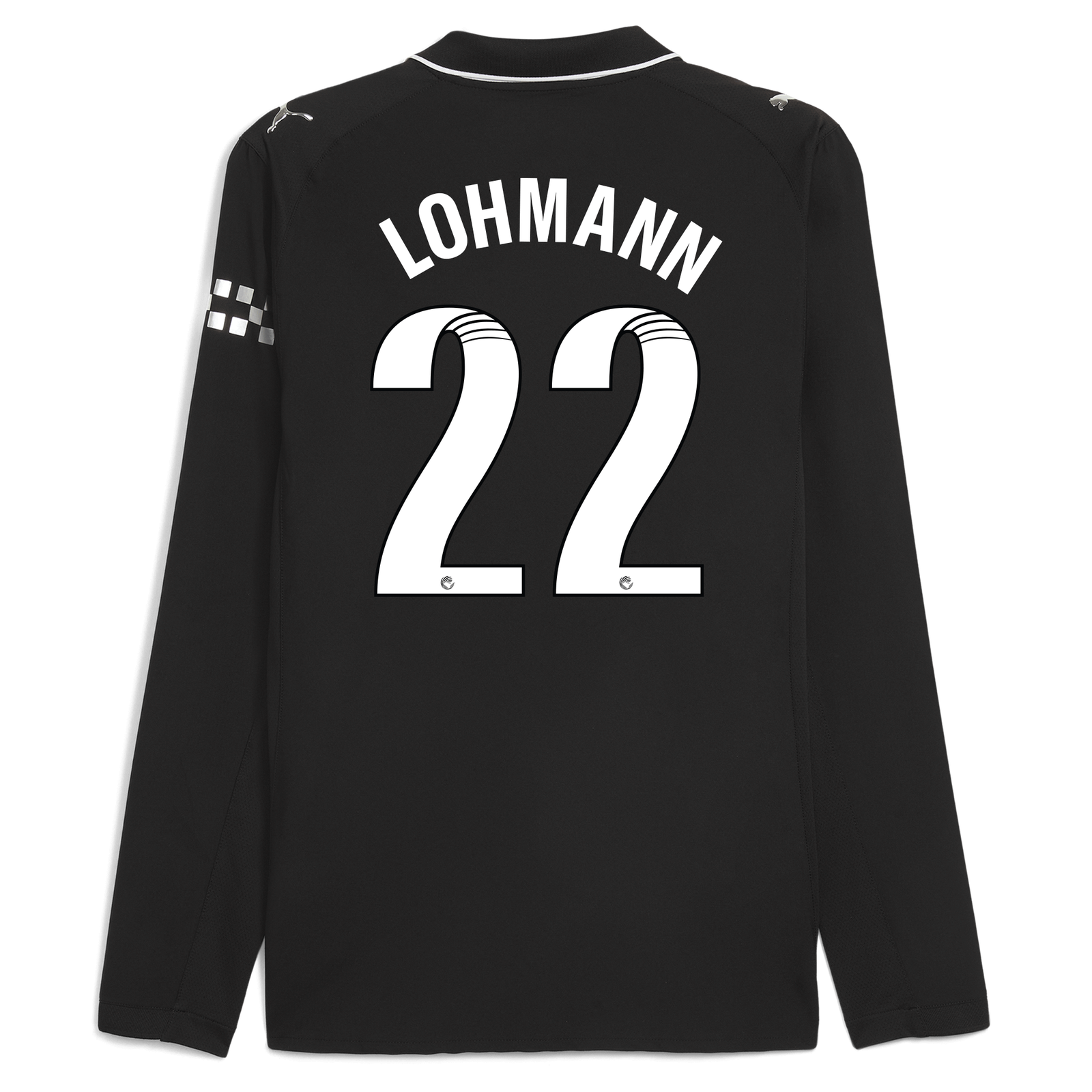 Manchester City Away Authentic Jersey 2025/26 Long Sleeve With LOHMANN