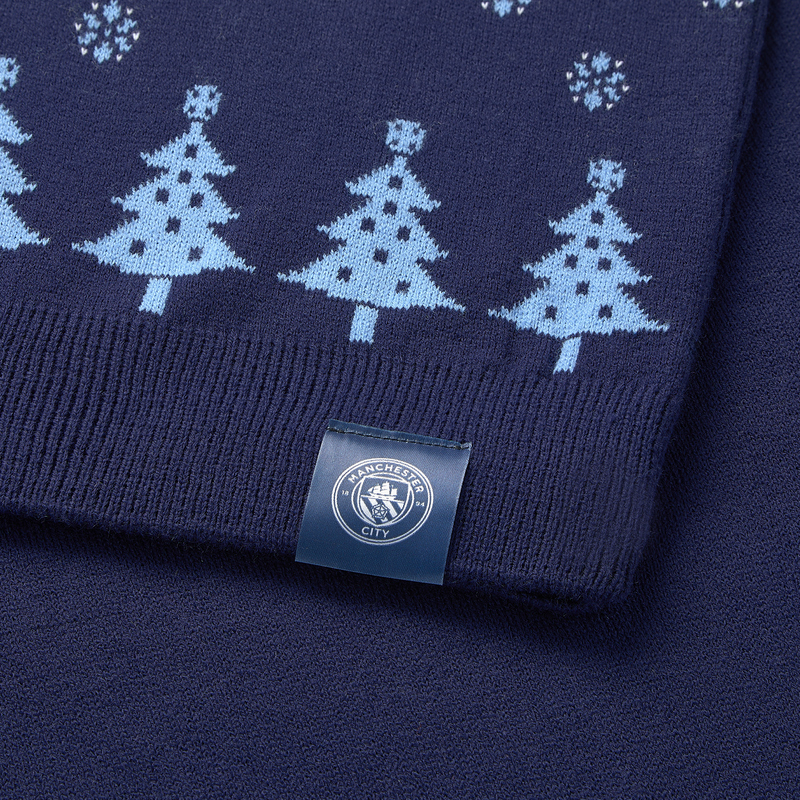 MCFC MENS FAIRISLE XMAS JUMPER - navy