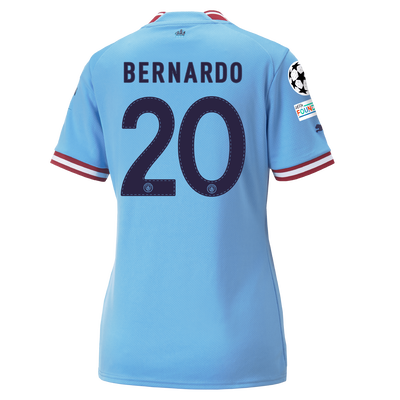 Women's Manchester City Home Jersey 22/23 with BERNARDO 20 printing