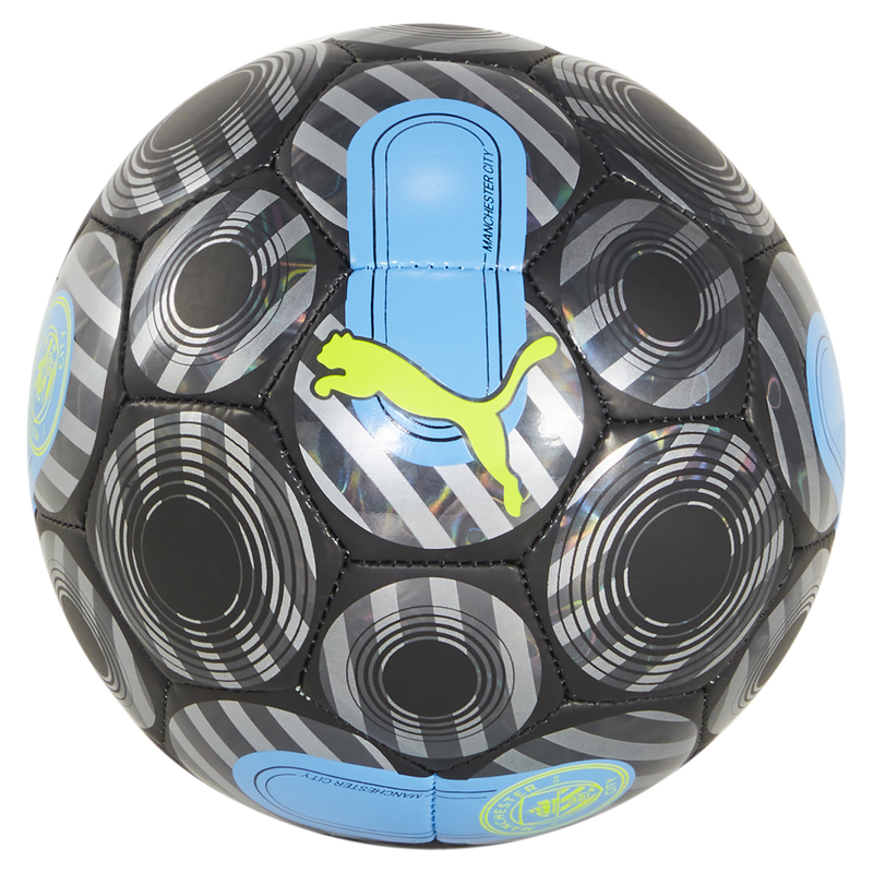 Man City Ftblculture+ Mini Ball black from machine-stitched panels  - Official Manchester City FC store