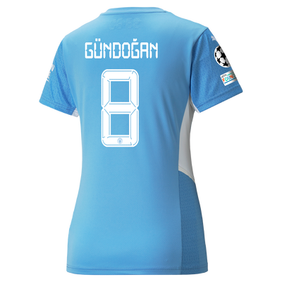 Womens Manchester City Home Shirt 21/22 with İlkay Gündoğan printing