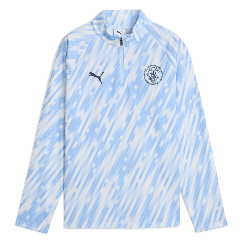 MCFC MW KIDS PREMATCH 1/4 ZIP TOP - blue