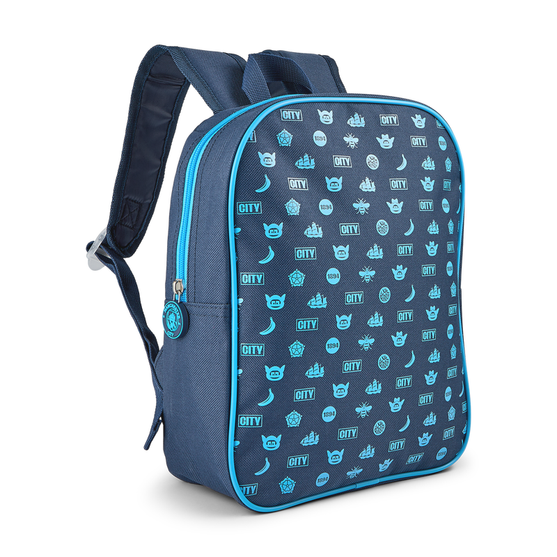 Kid's Man City Glyph Backpack navy - Check out all Manchester City bags online - Official Manchester City FC store