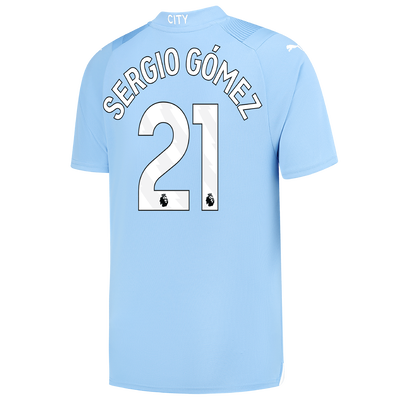 Camiseta 1ª Equipación Manchester City 2023/24 con estampado de SERGIO GÓMEZ 21