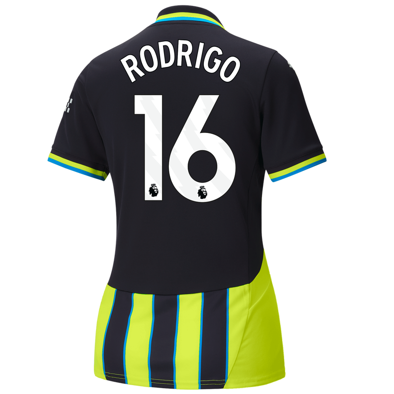 Women's Man City Away Jersey 24/25 With RODRIGO 16 Printing new navy - Size L from polyester for females  - Official Manchester City FC store