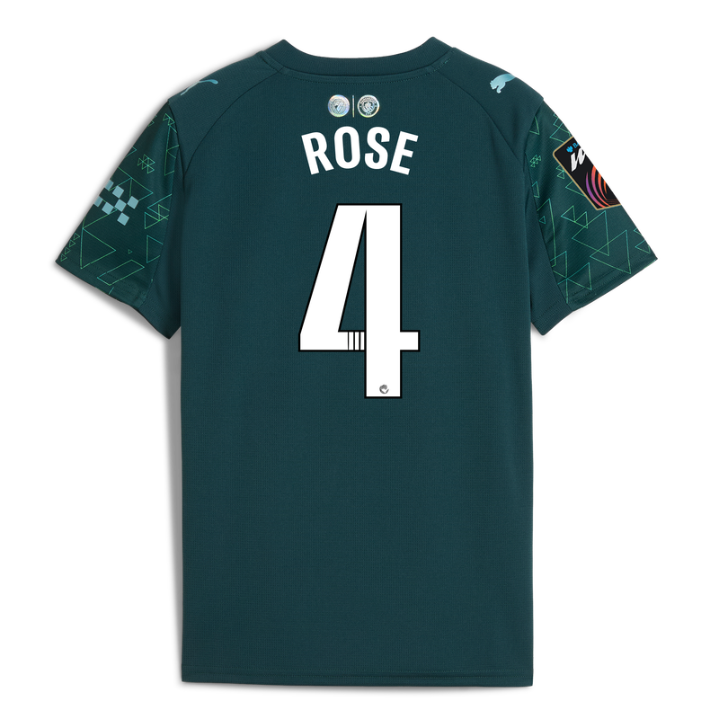 Kids' Man City EA SPORTS FC Jersey 2025/26 With ROSE 4 Printing green - Check out all Manchester City t-shirts online - Official Manchester City FC store