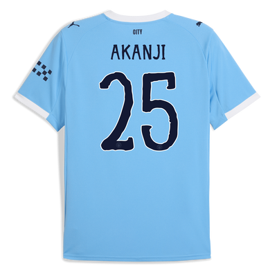Manchester City Home Jersey 2025/26 With AKANJI 25 Printing