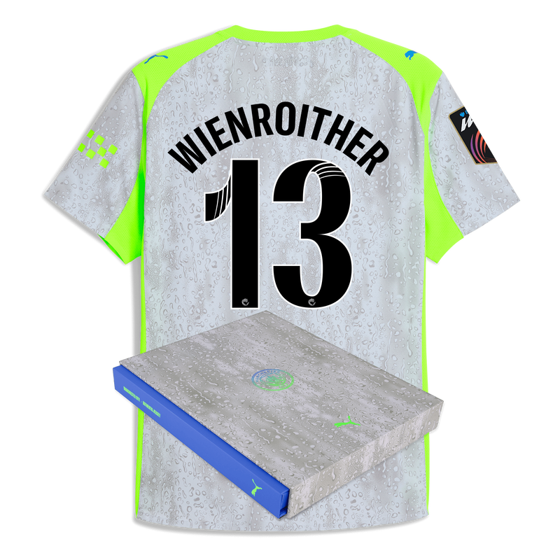 Man City 3rd Authentic Jersey 2025/26 With WIENROITHER 13 Printing in Gift Box blue - Check out all Manchester City t-shirts online