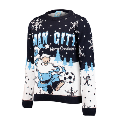 Kids' Manchester City Santa Christmas Jumper