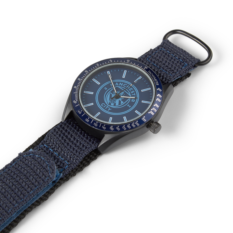 MCFC KIDS VELCRO WATCH - navy