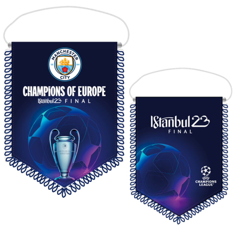 MCFC FW UCL CHAMPIONS PENNANT - navy