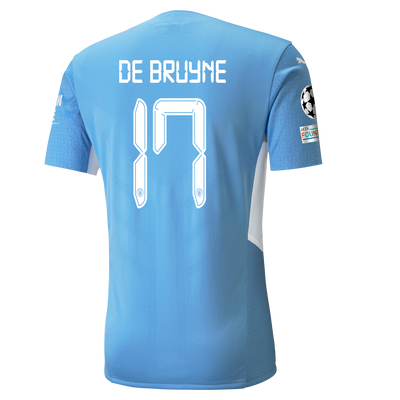 Manchester City Home Authentic Shirt 21/22 with Kevin de Bruyne printing