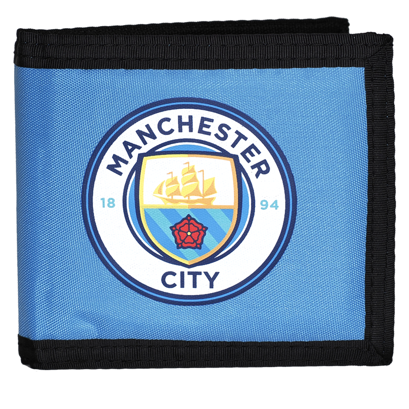 MCFC CREST CANVAS WALLET - black
