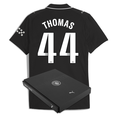 Manchester City Away Authentic Jersey 2025/26 With THOMAS 44 Printing in Gift Box