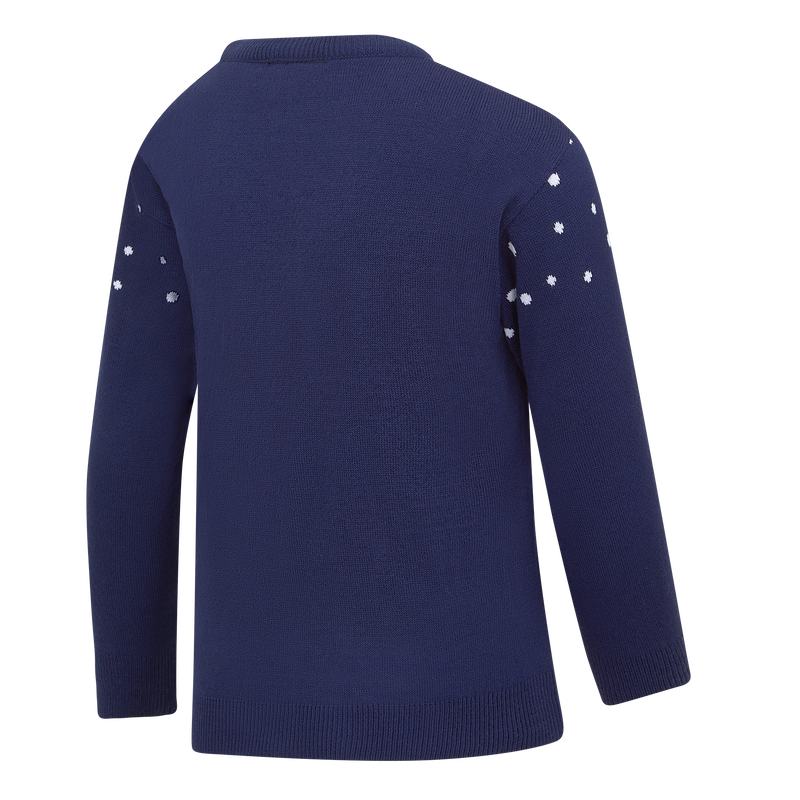 MCFC KIDS 4TROPHY XMAS JUMPER - blue